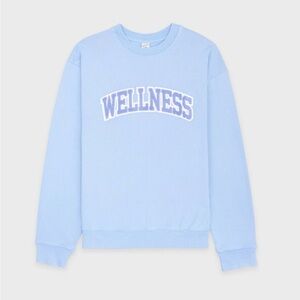 Sporty & Rich Wellness Bouclé Crewneck Hydrangea Sweatshirt